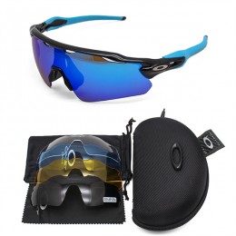 Oakley Radar Ev Black With Blue And Prizm Blue Sunglasses