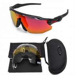 Oakley Radar Ev Polished Black And Fire Iridium Sunglasses