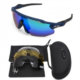 Oakley Radar Ev Dark Blue And Blue Iridium Sunglasses