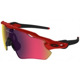 Oakley Radar Polished Red Frame Pink Lens Sunglasses