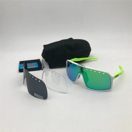 Oakley Sutro Polished White And Prizm Green Sunglasses