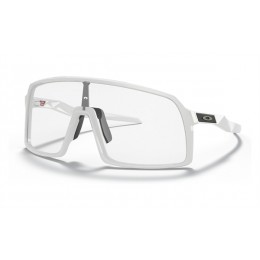 Oakley Sutro Polished White Frame Clear Lens Sunglasses