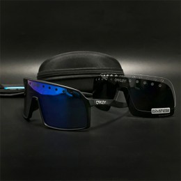 Oakley Sutro Matte Black And Blue Iridium Sunglasses