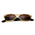Ray Ban Rb2132 Wayfarer Gold And Brown Sunglasses