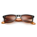 Ray Ban Rb2140 Original Wayfarer Black With Orange And Light Brown Sunglasses