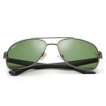 Ray Ban Rb2483 Aviator Silver And Light Green Sunglasses
