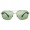 Ray Ban Rb2483 Aviator Silver And Light Green Sunglasses