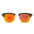 Ray Ban Rb3016 Clubmaster Black And Orange Sunglasses
