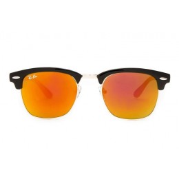 Ray Ban Rb3016 Clubmaster Black And Orange Sunglasses
