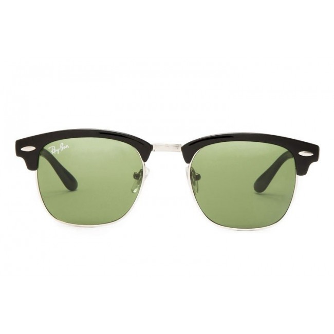 Ray Ban Rb3016 Clubmaster Black And Clear Green Sunglasses