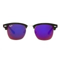 Ray Ban Rb3016 Clubmaster Black And Purple Sunglasses