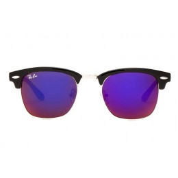 Ray Ban Rb3016 Clubmaster Black And Purple Sunglasses