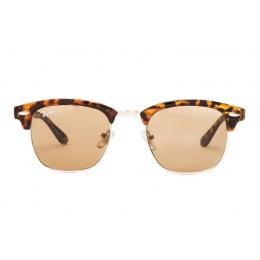 Ray Ban Rb3016 Clubmaster Tortoise And Light Gold Sunglasses