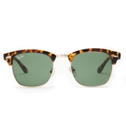 Ray Ban Rb3016 Clubmaster Tortoise And Light Green Sunglasses