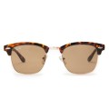 Ray Ban Rb3016 Clubmaster Tortoise And Light Brown Sunglasses