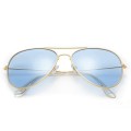 Ray Ban Rb3025 Aviator Gold And Light Blue Sunglasses