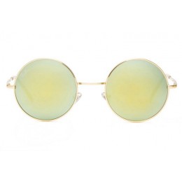 Ray Ban Rb3088 Round Metal Gold And Light Jade Sunglasses