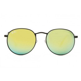 Ray Ban Rb3089 Round Black And Light Green Gradient Sunglasses