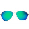 Ray Ban Rb3806 Aviator Gold And Green Sunglasses