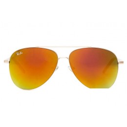 Ray Ban Rb3811 Aviator Gold And Orange Gradient Sunglasses