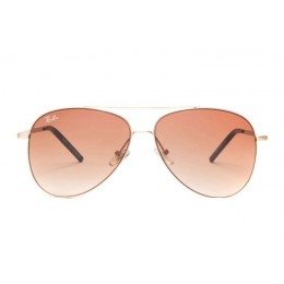 Ray Ban Rb3811 Aviator Gold And Light Ruby Sunglasses