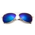Ray Ban Rb3811 Aviator Gold And Dark Blue Sunglasses