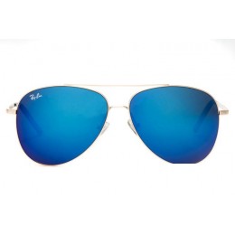Ray Ban Rb3811 Aviator Gold And Dark Blue Sunglasses