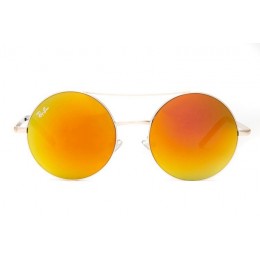 Ray Ban Rb3813 Round Metal Gold And Orange Gradient Sunglasses
