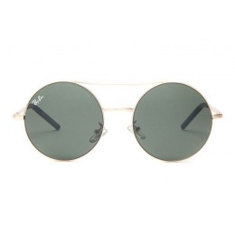 Ray Ban Rb3813 Round Metal Gold And Gray Sunglasses