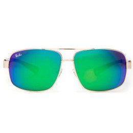 Ray Ban Rb8813 Aviator Gold And Crystal Blue Sunglasses