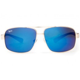 Ray Ban Rb8813 Aviator Gold And Blue Sunglasses