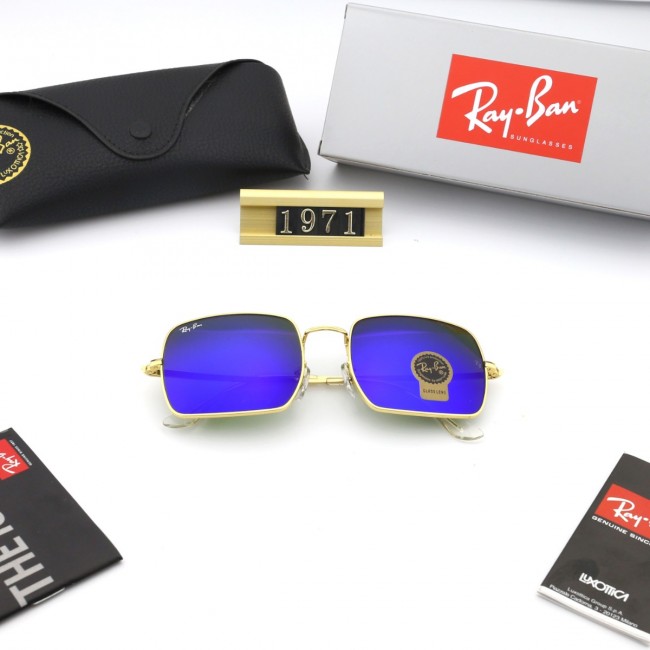 Ray Ban Rb1971 Dark Blue And Gold Sunglasses