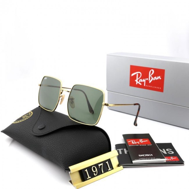 Ray Ban Rb1971 Green And Gold With Black Sunglasses