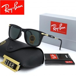 Ray Ban Rb2148 Black And Black With Gold Sunglasses
