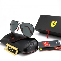 Ray Ban Rb3025 Black And Black With Red Sunglasses