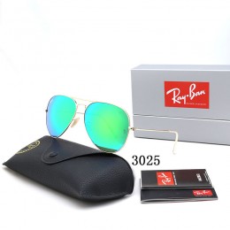 Ray Ban Rb3025 Blue With Green And Gold Sunglasses