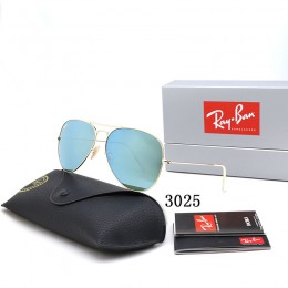 Ray Ban Rb3025 Light Blue With Green And Gold Sunglasses