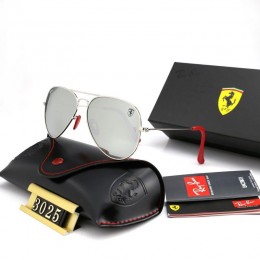 Ray Ban Rb3025 Mirror Gray And Silver With Red Sunglasses