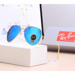 Ray Ban Rb3026 Mirror Ice Blue And Gold Sunglasses