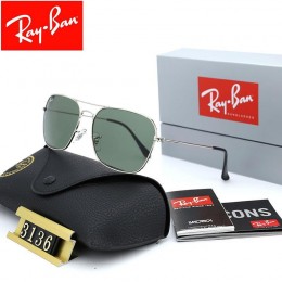 Ray Ban Rb3136 Green And Silver With Black Sunglasses