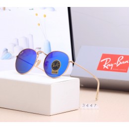 Ray Ban Rb3447 Dark Blue And Gold Sunglasses
