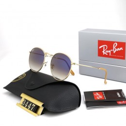 Ray Ban Rb3447 Gradient Purple And Gold With Yellow Sunglasses