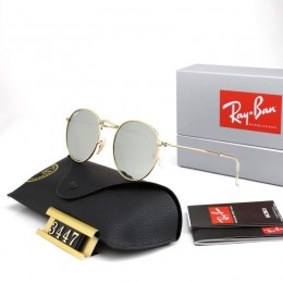 Ray Ban Rb3447 Gray And Gold Sunglasses