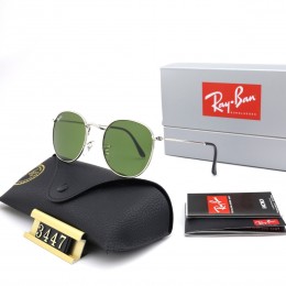 Ray Ban Rb3447 Green And Sliver With Black Sunglasses