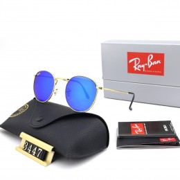 Ray Ban Rb3447 Hyper Blue And Gold With Black Sunglasses