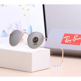Ray Ban Rb3447 Mirror Gray And Gold Sunglasses