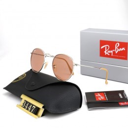Ray Ban Rb3447 Rose And Gray With Yellow Sunglasses