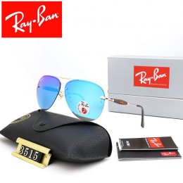 Ray Ban Rb3515 Ice Bule And Gold With Black Sunglasses