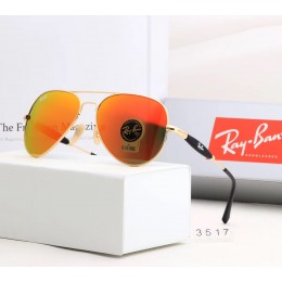 Ray Ban Rb3517 Gradient Orange And Gold With Black Sunglasses