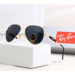 Ray Ban Rb3517 Gray And Gold With Black Sunglasses